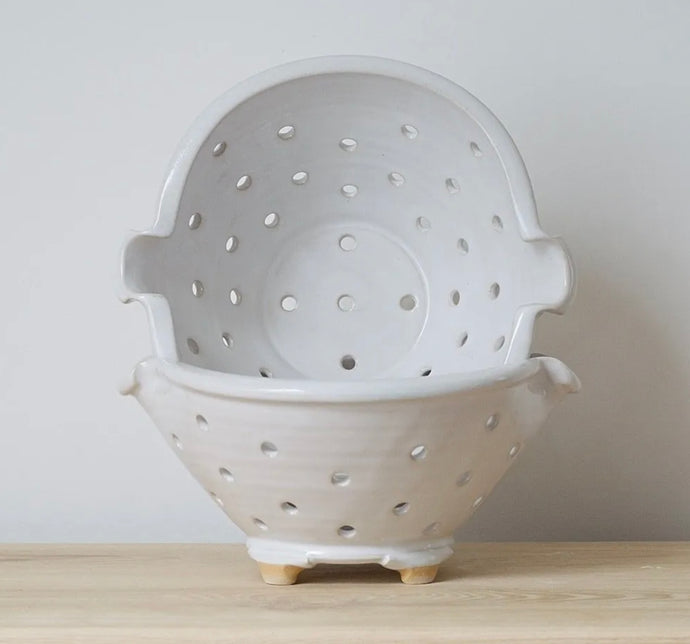 Handmade White Colander