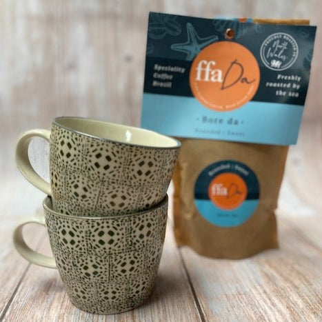 Begw Mug and Ffa Da Coffee Set