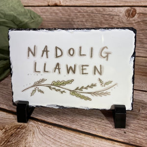Llechen Nadolig Llawen
