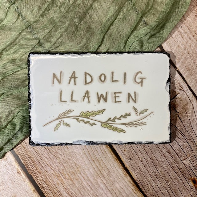 Llechen Nadolig Llawen