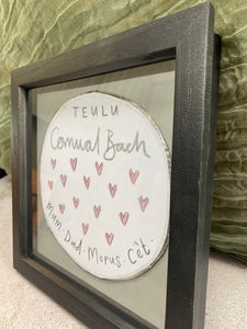 Ffram Teulu Calonnau - Family Heart Frame