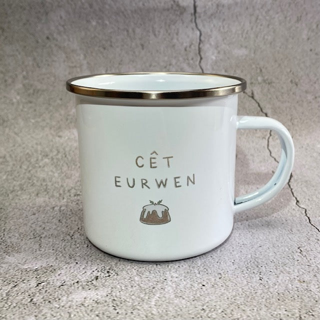 Mug Enamel Nadolig Personol
