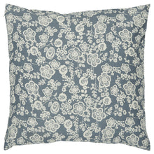 Load image into Gallery viewer, Blue Floral Cushion Cover