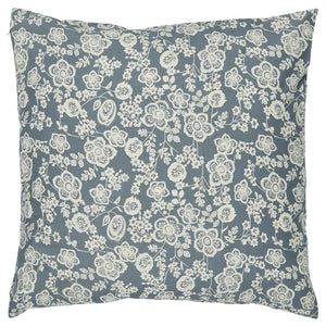 Blue Floral Cushion Cover