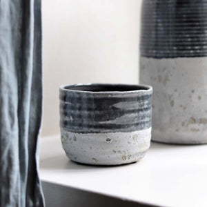 Dark Grey Cement Pot