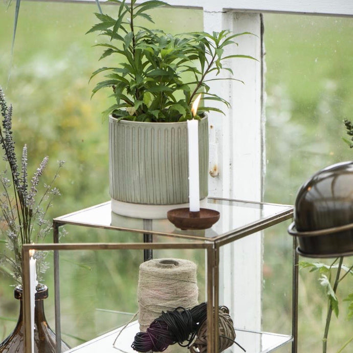 Dusty Green Flower Pot