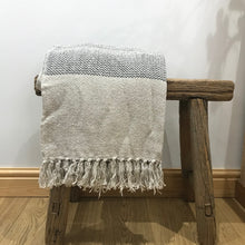 Load image into Gallery viewer, Recycled Grey and Natural Throw