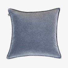 Load image into Gallery viewer, Graphite Blue Velvet Cushion