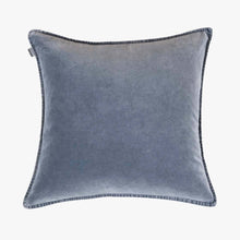 Load image into Gallery viewer, Graphite Blue Velvet Cushion