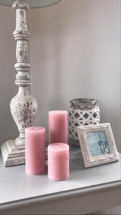 Dusty Pink Candles