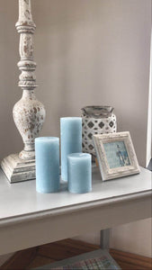 Winter Blue Candles