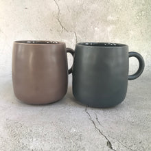 Load image into Gallery viewer, Nutmeg and Charcoal Matt Glazed Mugs
