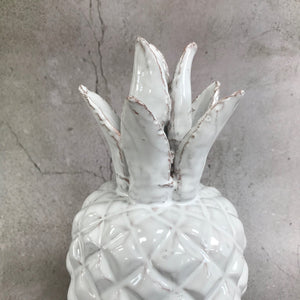 White Pineapple Candle Holder