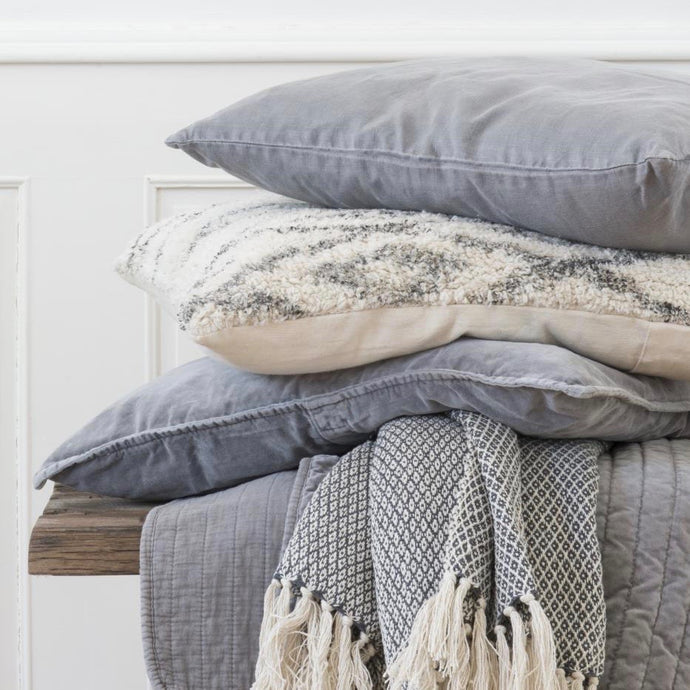 Smokey Grey Velvet Cushion Cover