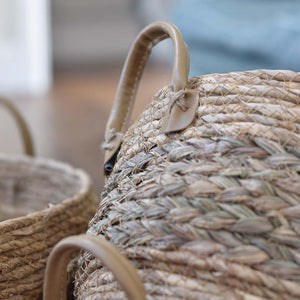 Seagrass Natural Baskets With Handles